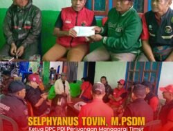 PDI Perjuangan Matim Salurkan Bantuan Kemanusiaan bagi Warga Terdampak Longsor di Desa Goreng Meni