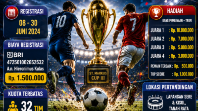 Open Turnamen Sepak Bola ST. Markus Cup III Resmi Dibuka, Perebutkan Hadiah Rp10 Juta