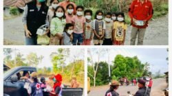 PMI Manggarai Bagikan Masker kepada Warga Terdampak Kebakaran TPA Ncolang