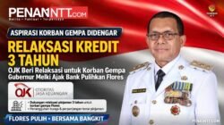 Aspirasi Korban Gempa Didengar, OJK Beri Relaksasi Kredit 3 Tahun, Gubernur Melki Ajak Bank Pulihkan Flores