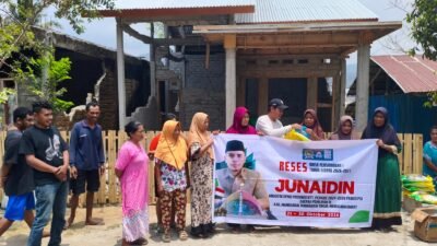Warga Mata Air Ucapkan Terima Kasih, Junaidin Mahasan Kembali Salurkan Bantuan Pascagempa